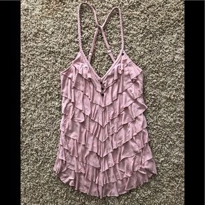 Women’s Guess XS ruffled spaghetti strap top